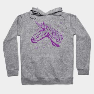 unicorn head Hoodie